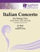 ITALIAN CONCERTO FLUTE/ VIOLIN AND VIOLA/ CELLO cover